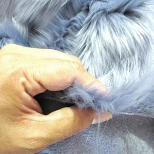 Solid Shaggy Faux Fur Fabric, 1.5" Pile Acrylic Faux Fur for Coats, Jackets, Blankets, Vests, Costumes & Accessories
