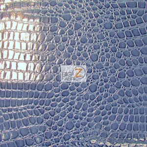 DuroLast™-vinyl nepleer plissé reliëf glanzende krokodillenstof - MARINEBLAUW - op maat gesneden Bekleding Portemonnees Schoenen Portemonnees Riemen