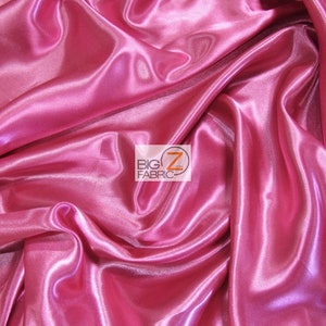 Solid Medium Weight Shiny Satin Fabric - FUCHSIA - Sold By The Yard Iridescent Gown Dress Skirts Tops Wedding