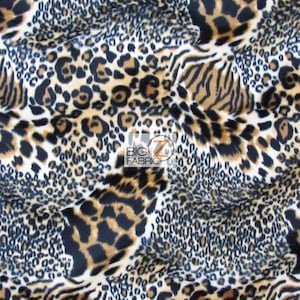 Tiger Print Velboa Faux Fur - Brown Tiger/Leopard Hybrid - Sold By The Yard  - 58"/60" Width