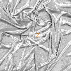 Zerkleinerter Stretch samt Kostüm Stoff - PLATINUM - verkauft Bulk Stock DIY Kleidung Zubehör Dekor