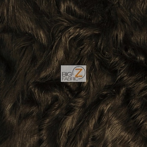 Solid Gorilla Monkey Shaggy Faux Fur Fabric - BROWN - By The Yard Coats Scarf Rugs Costumes Accessories Clothing