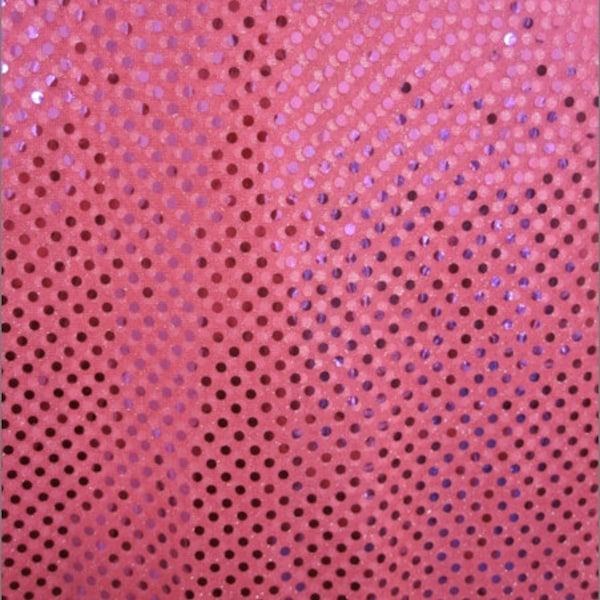 Small Dot Confetti Sequins Fabric - NEON PINK - Sold By The Yard Clothing Accessories Fashion Dress Table Runner Party Decor