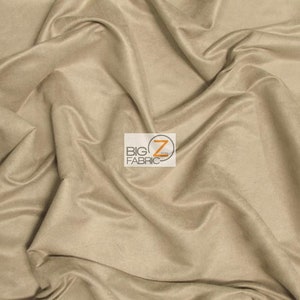DuroLast™ Microfiber Suede Upholstery Fabric - SAND - 58&quot; Width Sold By The Yard Passion Suede Microsuede