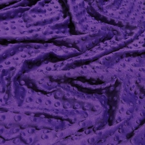 Dimple Dot Minky Fabric - DARK PURPLE - 58/60" Wide By The Yard Baby Soft Raised Blanket Craft