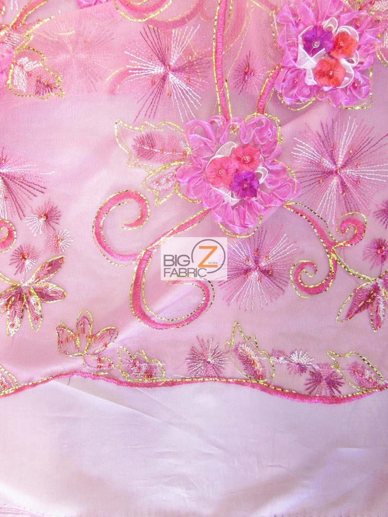 By The Yard Prom Wedding Homecoming Gown Celebrity Rosette Beaded Embroidery Dress Mesh Fabric GOLD