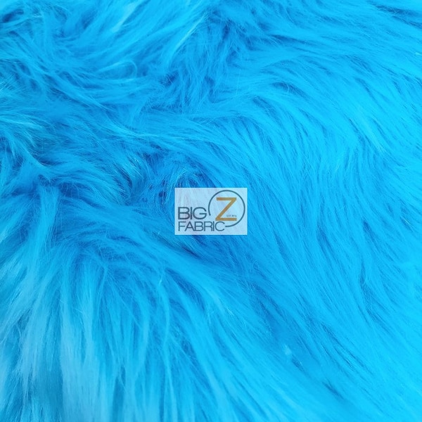 Solid Shaggy Faux Fur Fabric - ELECTRIC BLUE - Sold By The Yard 60" Width Coats Costumes Scarfs Rugs Props Long Pile