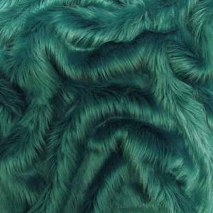 Solid Shaggy Faux Fur Fabric - TEAL - Sold By The Yard 60&quot; Width Coats Costumes Scarfs Rugs Props Long Pile