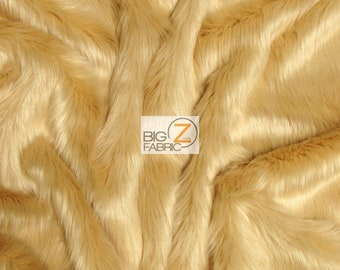 Solid Shaggy Faux Fur Fabric - BLONDE - Sold By The Yard 60" Width Coats Costumes Scarfs Rugs Props Long Pile