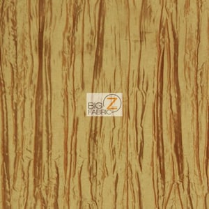 Crushed Taffeta Fabric - GOLD - 54" Width Sold By The Yard Creased Clothing Decorations Crafts