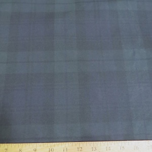 100% Waxed Cotton Tartan Plaid Canvas Fabric - BLACKWATCH - By The Yard Clothing Accessories Outdoor Sports Oiled