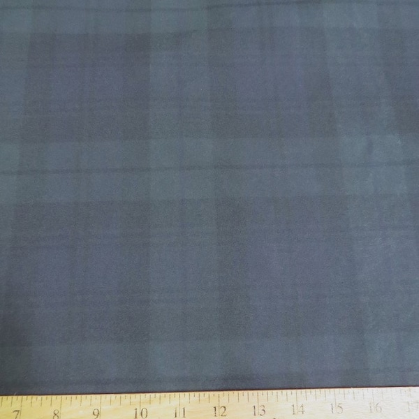 100% Waxed Cotton Tartan Plaid Canvas Fabric - BLACKWATCH - By The Yard Clothing Accessories Outdoor Sports Oiled