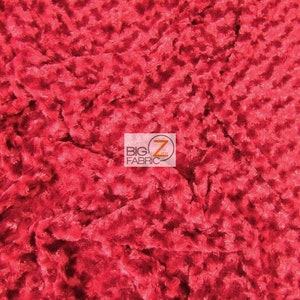 Rose/Rosette Minky Fabric - RED FUSION - 58/60" Wide By The Yard Baby Soft Blanket Crafts Decor