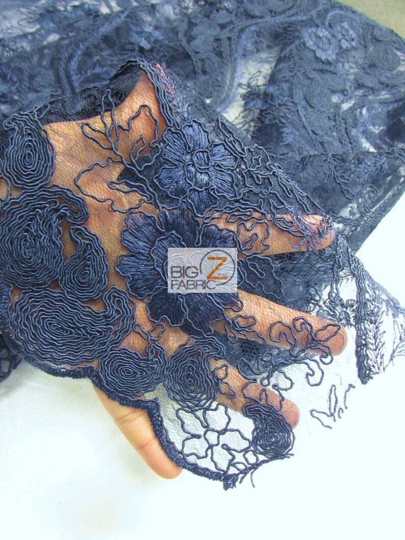 Romantic Detailed Floral Sheer Lace Fabric 48 Width Sold By The Yard Prom Gown Bridal PEACH