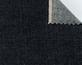 Japanese Selvedge Denim Fabric -  Indigo Heavyweight Redline (Japan Kurabo) - By The Yard DIY Accessories Hats Backpacks Jeans Apparel