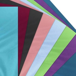 Solid Polyester Taffeta Fabric - 33 COLORS - Sold By The Yard 58&quot;/60&quot; Width DIY Dress Skirt Wedding Decor Curtains