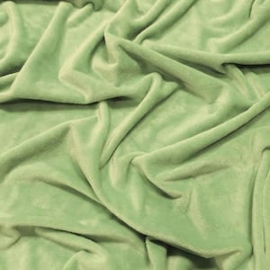 Minky Solid Baby Soft Fabric - SAGE - 58&quot;/60&quot; Width Sold By The Yard DIY Blanket Clothing Accessories Teddy Bears Hug-Z™