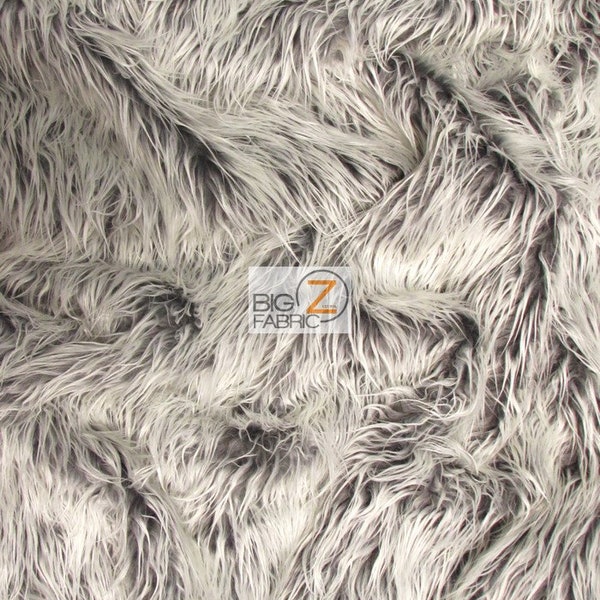 Solid Mongolian Faux Fur Fabric - GREY FROST - Sold By The Yard 60" Width Costumes Accessories Clothing