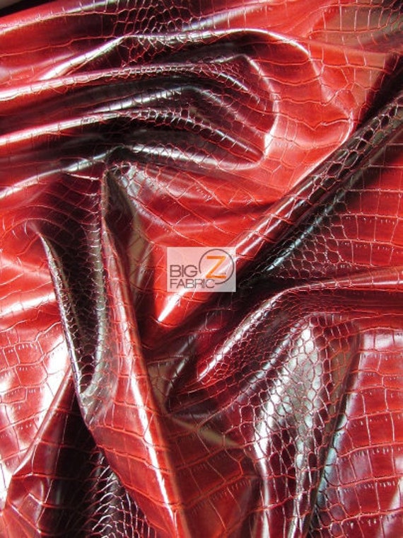 2 Yards Copper metallic Gator upholstery Faux vinyl fabric 