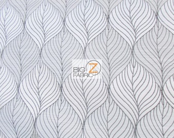 Peacock Leaf Floral Upholstery Fabric - LINEN - Sold By Yard Sofa Curtains Home Decor Furniture Drapery