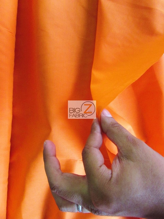 Orange Cotton Polyester Broadcloth Fabric 60 Inches Apparel Solid  PolyCotton Per Yard