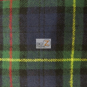 Tkanina flanelowa w kratę Tartan Plaid Uniform Apparel - GRANATOWY/ZIELONY - cięte na wymiar Piżamy Koszule Odzież 33