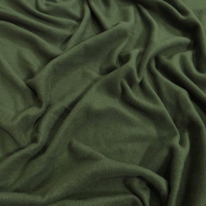 Solid Polar Fleece Fabric - Olive -  60&quot; Width Sold By The Yard