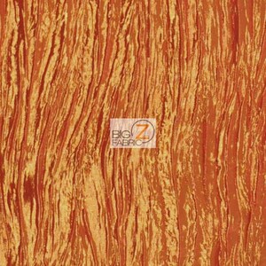 Crushed Taffeta Fabric - ORANGE - 54" Width Sold By The Yard Creased Clothing Decorations Crafts