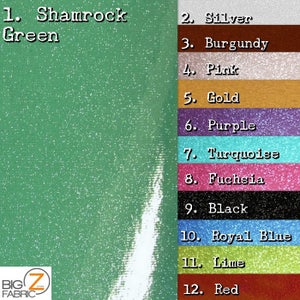 Vinyl Faux Fake Leather Sparkle Glitter Fabric - 13 COLORS - 54&quot; Width Sold By The Yard DIY Accessories Glossy Upholstery