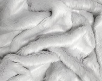 Short Shag Faux Fur Fabric - PLATINUM - Sold By The Yard 64" Width Coats Costumes Scarfs Rugs Props Short Pile