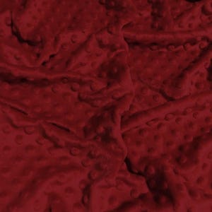 Dimple Dot Minky Fabric - BIKING RED - 58/60" Wide By The Yard Baby Soft Raised Blanket Craft