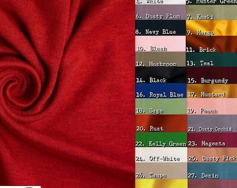 Tejido de punto de licra Ponte de Roma - 32 colores - cortado a medida - Accesorios de ropa de moda DIY - Prendas elásticas de 2 vías