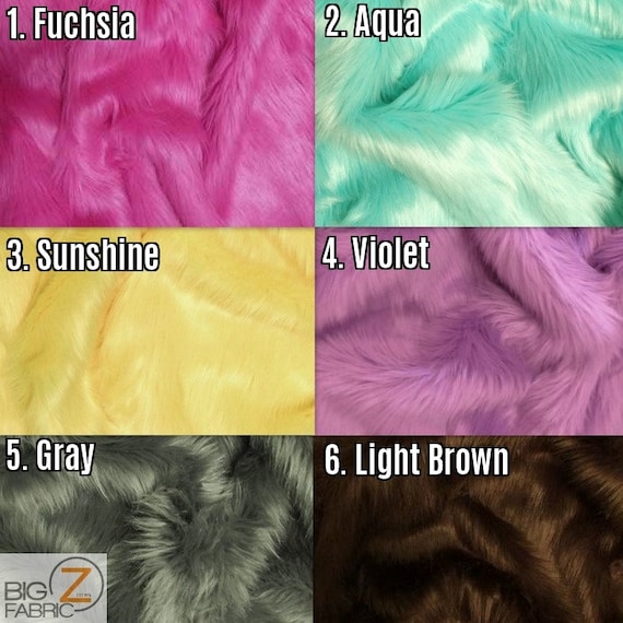 Solid Shaggy Faux/Fake Fur Fabric-Hot Pink-Long Pile 60 Sold By The Yard