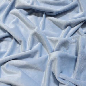 Minky Solid Baby Soft Fabric - LIGHT BLUE - 58&quot;/60&quot; Width Sold By The Yard DIY Blanket Clothing Accessories Teddy Bears Hug-Z™