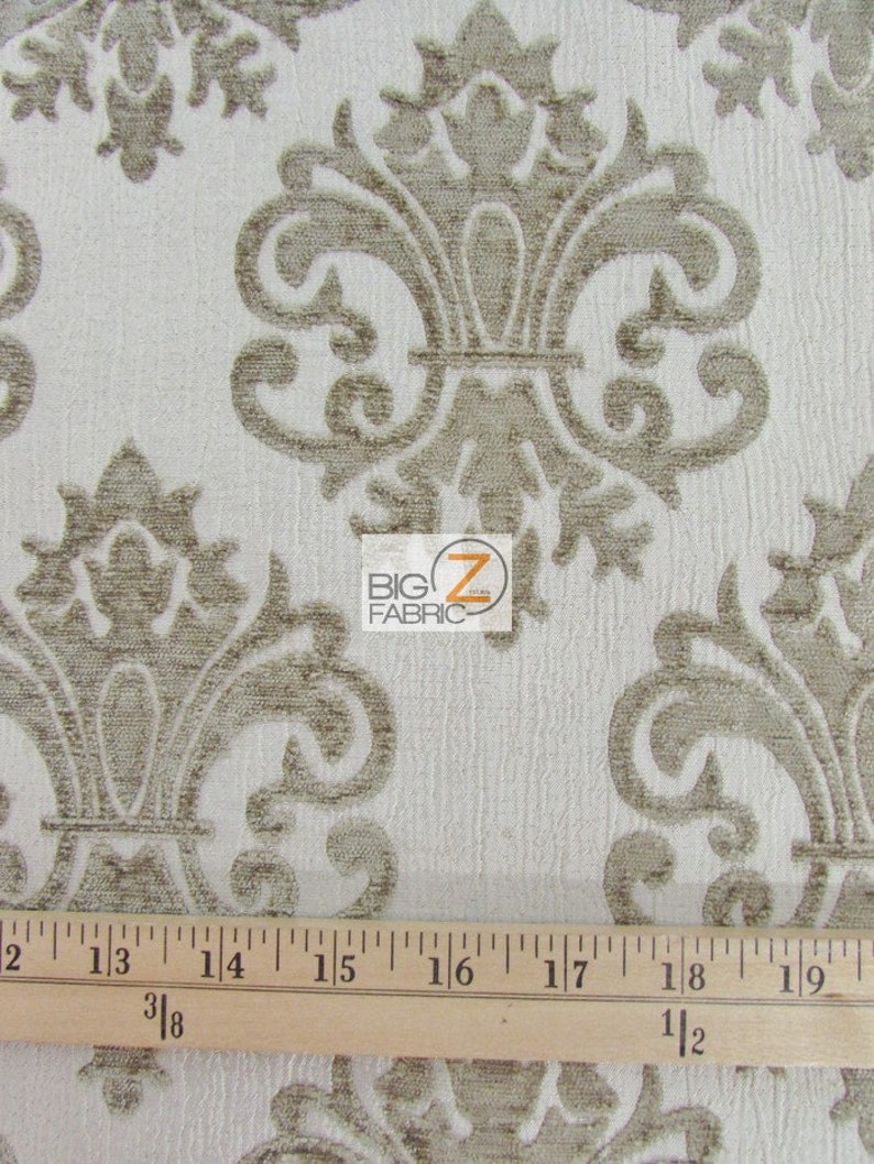 Sold By Yard Sofa Curtains Home Decor Vintage BRICK Reversible Damask Chenille Jacquard Drapery Upholstery Fabric