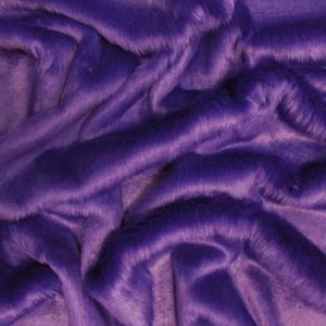 Short Shag Faux Fur Fabric - PURPLE - Sold By The Yard 64&quot; Width Coats Costumes Scarfs Rugs Props Short Pile