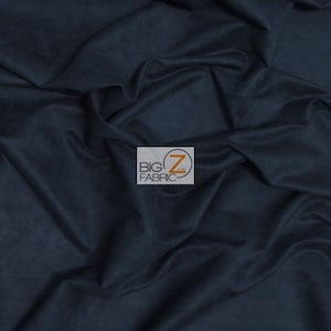 DuroLast™ Microfiber Suede Upholstery Fabric - NAVY BLUE - 58&quot; Width Sold By The Yard Passion Suede Microsuede