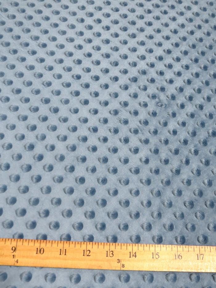 Dimple Dot Minky Cuddle Fabric - DEMIN BLUE - Sold by the Yard 58