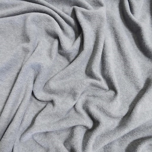 Solid Polar Fleece Fabric - HEATHER GRAY - Sold By The Yard 60&quot; Width
