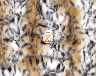 Faux Fake Fur Animal Short Pile Coat Costume Fabric - CANADIAN LYNX - cut to size Accesorios de ropa Alfombras de bufanda