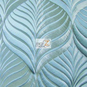 Mint Leaf Upholstery Drapery Fabric - AZURE - Sold By Yard Sofa Curtains Home Decor Bedding Furniture