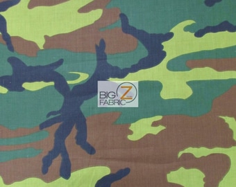Army 1 Camouflage Poly Cotton Fabric for Shirts, Decor and Crafts