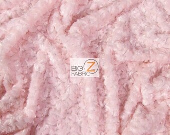 Rose/Rosette Minky Fabric - Baby Pink - 58/60" Wide By The Yard Baby Soft Blanket Crafts Decor