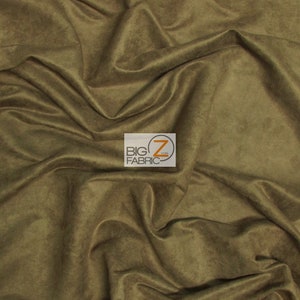 Microfiber Suede Upholstery Fabric - ALMOND - 58&quot; Width Sold By The Yard Passion Suede Microsuede Clothing Fashion Accessories