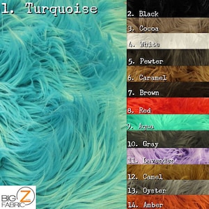 Effen Mongoolse namaakbontstof - 17 KLEUREN - verkocht per halve/hele meter 64&quot; breedte Kostuums Accessoires Kleding Dekens Mode Vloerkleden