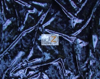 Crushed Stretch Velvet Costume Fabric - NAVY BLUE - Sold By The Yard DIY Clothing Accessories Decor