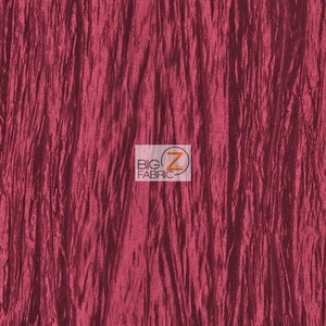 Crushed Taffeta Fabric - FUCHSIA - 54" Width Sold By The Yard Creased Clothing Decorations Crafts