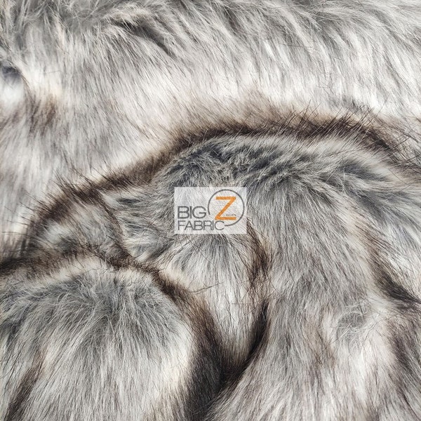 Faux Fake Fur Animal Short Pile Coat Costume Fabric  - GLACIER WOLF - By The Yard Costume Clothing Accessories Scarf Coats Rugs