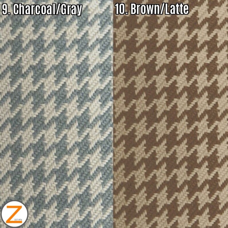 Houndstooth Upholstery Fabric 10 COLORS Sold by the Yard Etsy