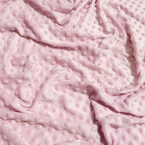 Grübchen-Dot Minky Stoff - PFIRSICH - 58/60 &quot;Breite Schüttgut Baby Soft Rarised Decke Handwerk